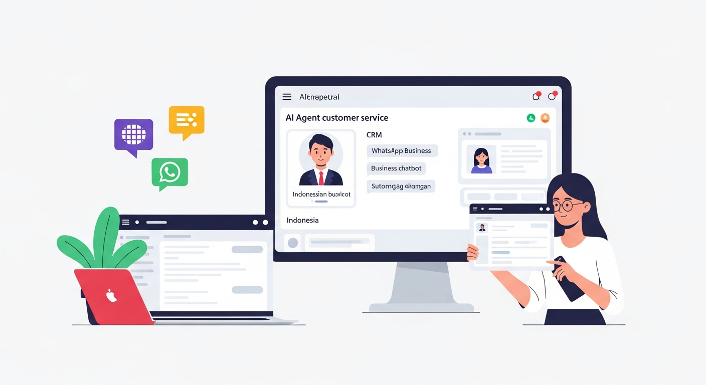 Ilustrasi artikel Revolusi Layanan Pelanggan: Bagaimana AI Agent Mengubah Bisnis di Indonesia