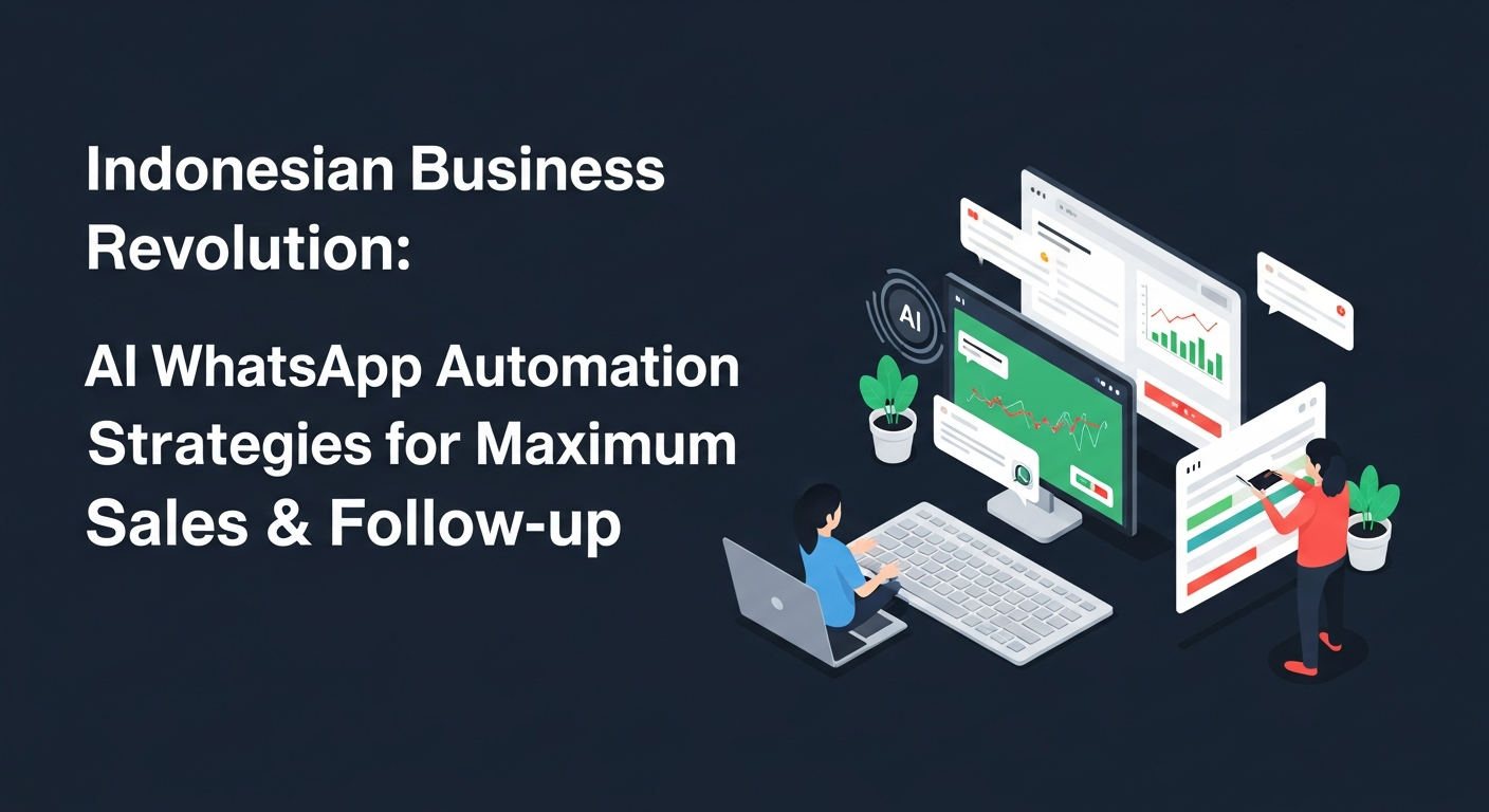 Ilustrasi artikel Revolusi Bisnis Indonesia: Strategi Otomatisasi WhatsApp AI untuk Penjualan & Follow-up Maksimal